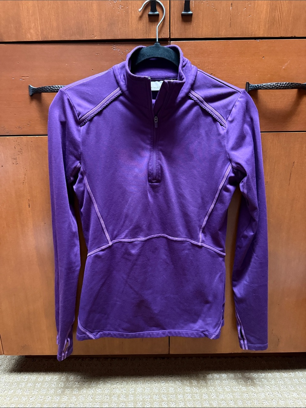 Athleta Women's Purple Quarter-Zip Active Top
